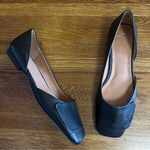 New Sarto d’orsay square toe flats 10 women’s blank leather minimal